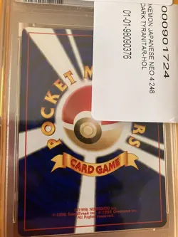 Dark Tyranitar Pokemon 2001 Holo Neo 4 Destiny Japanese 248 PSA 10 Gem Mint 💎 - Image 3