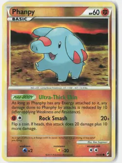 Phanpy 66/95 Common Call of Legends Pokemon Reverse Holo LP - Image 1