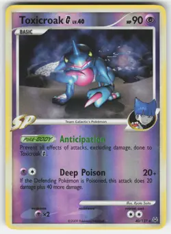 Toxicroak G 40/127 Rare Platinum Pokemon Reverse Holo vLP - Image 1