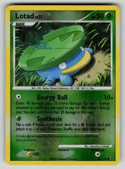 Lotad 81/127 Common Platinum Pokemon Reverse Holo MP - Image 1