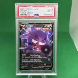 2021 POKEMON SWORD & SHIELD FUSION STRIKE #156 GENGAR V PSA 8 - Image 1