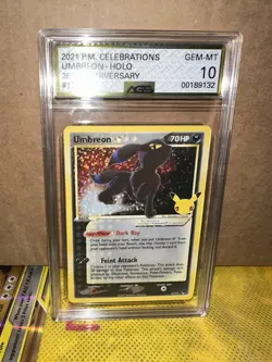 Umbreon Gold Star Celebrations Classic Collection 25th Anniversary AGS 10 NM - Image 1