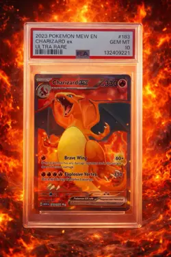 Pokemon TCG Charizard ex 183/165 Scarlet & Violet 151 Ultra Rare PSA 10 Holo - Image 1