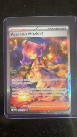 2025 Pokemon Mega Evolution Acerola’s Mischief 183/132 SIR Full Art Holo NM - Image 1