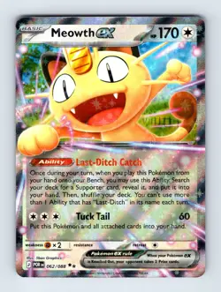 Meowth ex - Perfect Order 062/088 - Double Rare - NM - Pokemon - Image 1