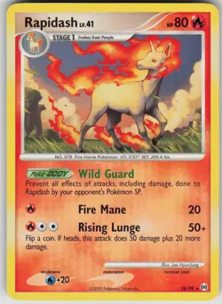 Pokemon TCG Rapidash (28) Rare Arceus 28/99 - Image 1