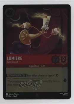 2025 Disney Lorcana - Fabled 9 Foil Lumiere Fiery Friend #121 - Image 1