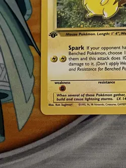 Pokemon Card Pikachu Gold W Stamp 60/64 1st Edition Jungle Promo WOTC LP - Image 3