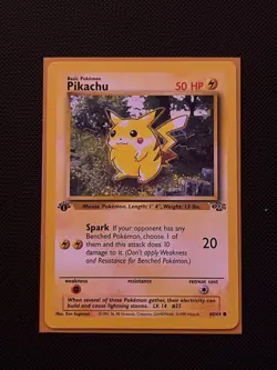 Pikachu 60/64 Jungle 1st Edition Pokemon Card - Image 1