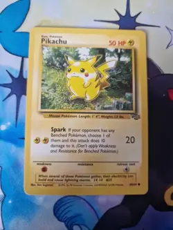 Pokemon TCG Jungle Pikachu Card 60/64 1st Edition Non-Holo Near Mint Condition - Image 1