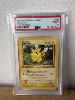 1st Edition Jungle Pikachu Pokemon TCG WOTC English 60/64 Pokemon Card 1999 - Image 1