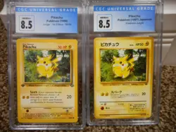 2 Card Lot Pikachu Jungle 1st edition AND Japanese cgc 8.5 025 60/64 Pokemon psa - Image 1