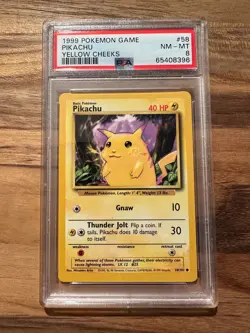1999 Pokemon Game Pikachu Yellow Cheeks NON HOLO PSA 8 PSA 65408396 - Image 3