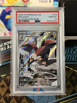 Braviary 155/086 IR Illustration Rare Black Bolt Pokemon PSA 10 - Image 1
