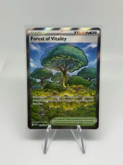 Forest of Vitality 109/088 POR Secret Rare Trainer Stadium Full Art Pokemon NM - Image 1