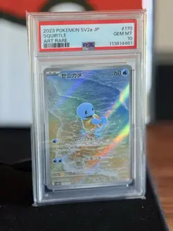 PSA 10 Squirtle 170/165 Art Rare 2023 Pokemon SV2a JP Japanese GEM MINT - Image 1