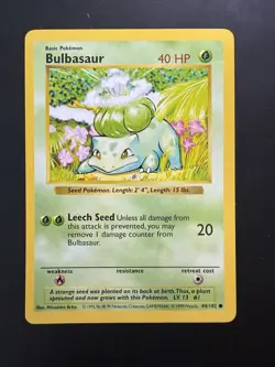 [NM+] Bulbasaur | Pokemon 1999 | (Shadowless) Non Holo # 44/102 - Image 1