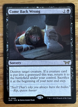 MTG Duskmourn: House of Horror, Come Back Wrong 0086 - Image 1