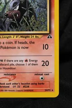 Houndour 1st Edition 24/75 LP Neo Discovery Regular Rare Pokemon TCG - Image 4