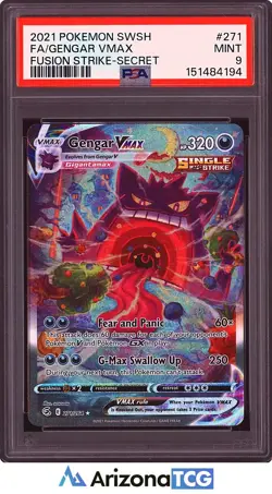 Pokemon 2021 Gengar VMAX 271/264 Full Art Secret Rare Fusion Strike PSA 9 - Image 1
