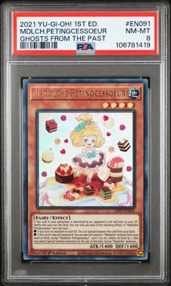 2021 YU-GI-OH! GHOSTS FROM THE PAST 1ST ED #EN091 MADOLCHE PETINGCESSOEUR PSA 8 - Image 1