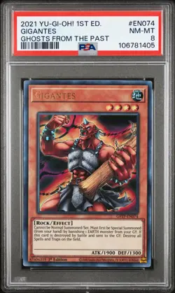 2021 YU-GI-OH! GHOSTS FROM THE PAST 1ST ED #EN074 GIGANTES PSA 8 - Image 1