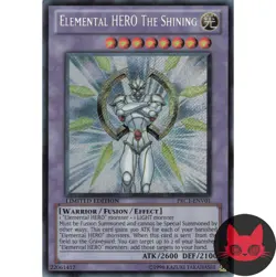 Yugioh Elemental HERO The Shining PRC1-ENV01 Secret Rare Limited Edition LP - Image 1