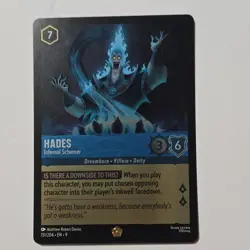 Disney Lorcana FABLED-Hades-Infernal Schemer Cold Foil #151/204 - Image 1