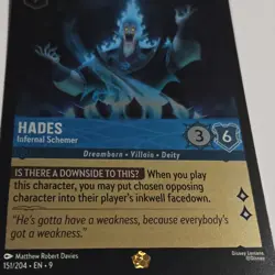 Disney Lorcana FABLED-Hades-Infernal Schemer Cold Foil #151/204 - Image 5