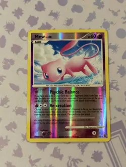 Pokemon TCG Mew 15/132 Secret Wonders Reverse Holo Holo Rare Basic 60HP Card - Image 1