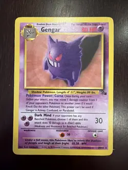 Gengar 20/62 Fossil Regular Rare TCG WOTC Pokemon Card 1999 Vintage Non-Holo - Image 2