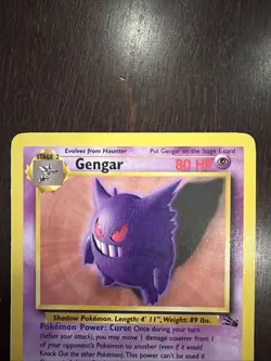 Gengar 20/62 Fossil Regular Rare TCG WOTC Pokemon Card 1999 Vintage Non-Holo - Image 3