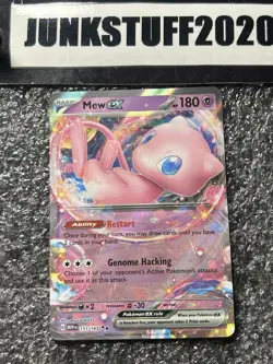 Mew ex 151/165 SV: Scarlet & Violet 151 NM Pokemon Card TCG rare holo - Image 1
