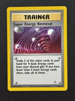Pokemon Super Energy Retrieval 89/111 Neo Genesis Unlimited Rare Trainer Card - Image 1