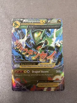 Pokemon Mega Rayquaza EX Holo Card 61/108 Roaring Skies - Image 1