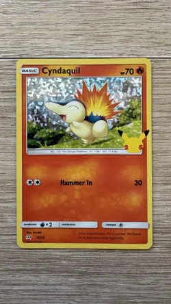 Pokemon Cyndaquil 10/25 - McDonald's 25th Anniversary Promo Holo Card NM - Image 1