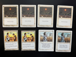 X 4 - MTG - Armageddon - X 2 Debt of Loyalty - X 2 Swords - see picts - Image 1