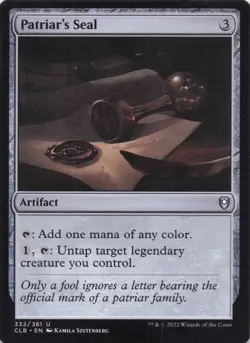Patriar's Seal Baldur's Gate Regular Uncommon #332 NM MTG - Image 1