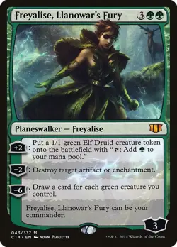 Freyalise, Llanowar's Fury Normal M Commander 2014 43 LP - Image 1