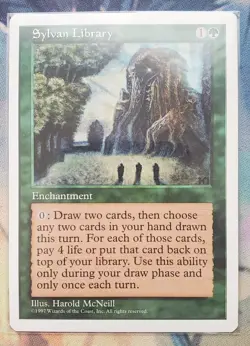 MTG Sylvan Library - 5th Edition - (LP+) - Image 1