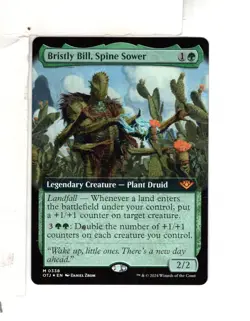MTG SkeenAB Bristly Bill Spine Sower BORDERLESS FOIL from OTJ. NM. - Image 1