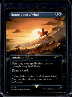 Magic The Gathering MTG Borne Upon A Wind Borderless Secret Lair Drop #2228 - Image 1