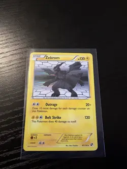 Pokemon Zekrom Black & White 47/114 Holo Rare Basic 130 HP Outrage, Bolt Strike - Image 1