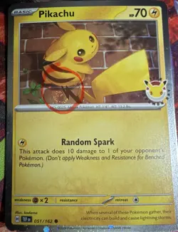 🌀SWIRL Pokemon Pikachu SV05 051/162 Pokemon Day Stamped 2026 🌀 - Image 1