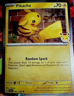 🌀SWIRL Pokemon Pikachu SV05 051/162 Pokemon Day Stamped 2026 🌀 - Image 2