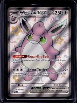 2024 Pokemon Paldean Fates Wigglytuff ex #222/091 - Image 1