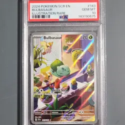 Pokemon Bulbasaur Illustration Rare Holo Stellar Crown 143/142 PSA 10 English - Image 1