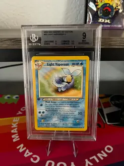 Pokemon TCG 2000 Neo Destiny First Edition Light Vaporeon BGS 9 MT - Image 1