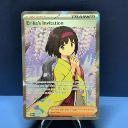 Pokemon Erika's Invitation 196/165: SV151 Ultra Rare Trainer Full Art Holo Engl… - Image 1