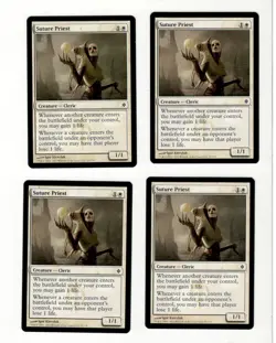 Suture Priest X 4. New Phyrexia. NM. MTG. Magic the Gathering. - Image 1